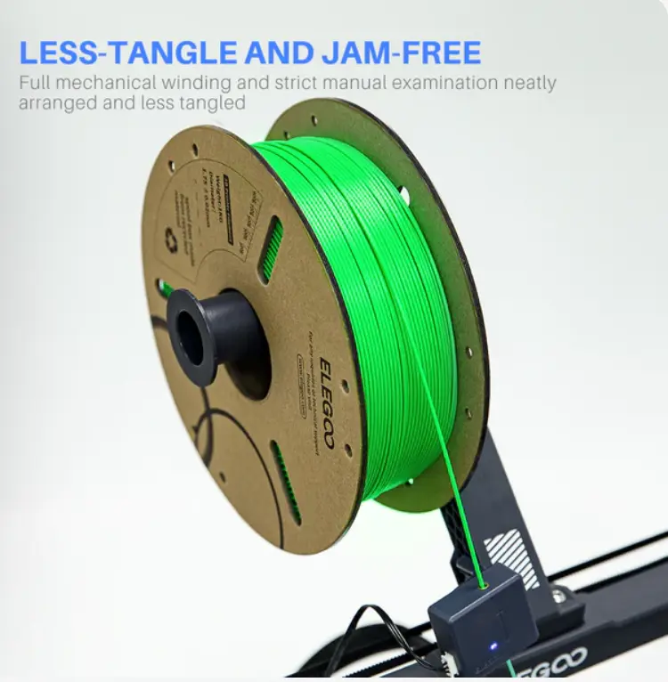 High precision Strong toughness Elegoo PLA Filament Bulk 3D Printer Filament1.75mm Colored 1KG