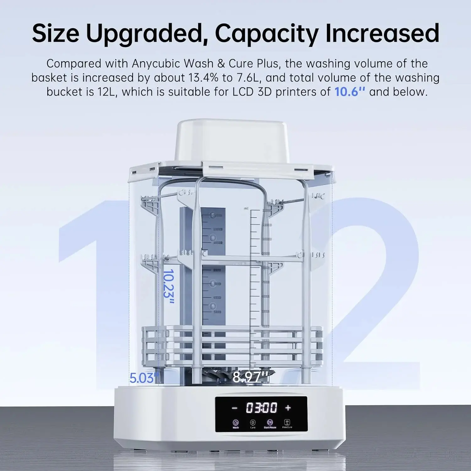 Anycubic Photon Mono M5 Printing Size of 7.87'' x 8.58'' x 4.84'' 12K Resin 3D Printer with 10.1'' HD Monochrome Screen