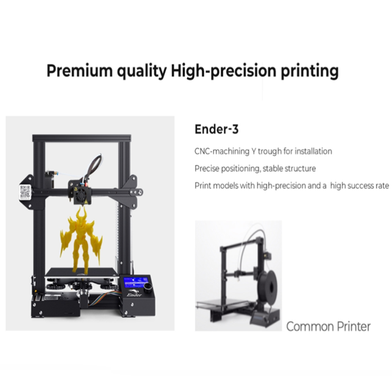 Official Creality Ender 3 3D Printer Fully Open Source with Resume Printing Function DIY,DlY assembly Born for enthusiasts