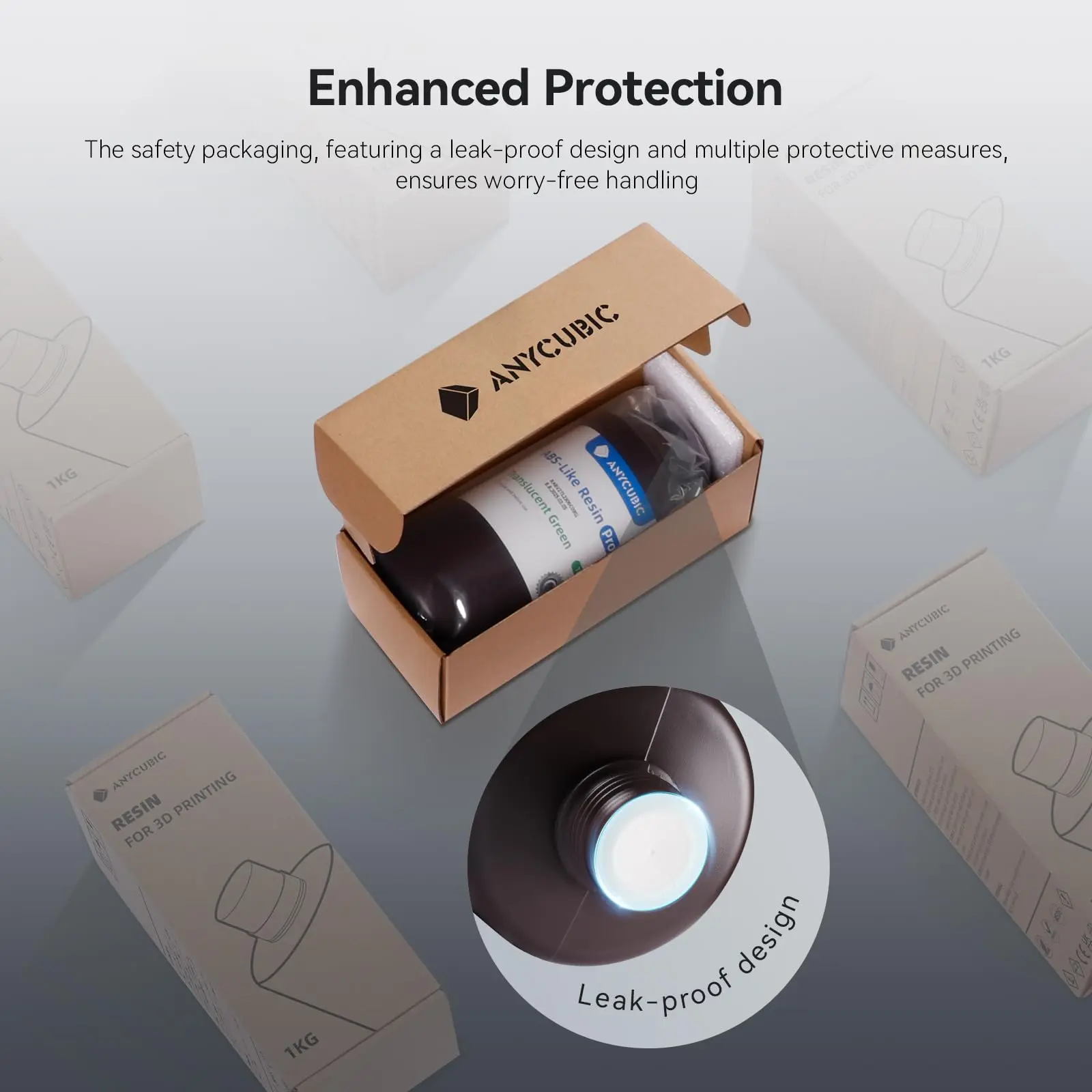 ANYCUBIC ABS-Like Resin Pro 2,Wide Compatibility for All LCD Resin 3D Printers,High Precision,1kg multipel color