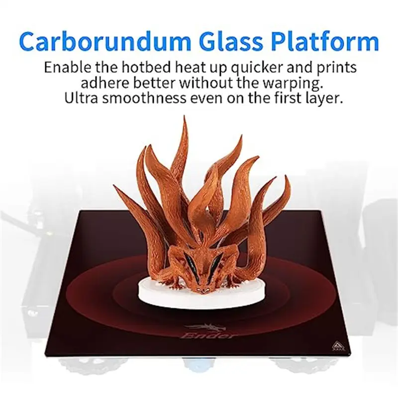 Official Creality Ender 3 V2 FDM 3D Printer with Silent Motherboard and Carborundum Glass Platform and Resume Printing Function