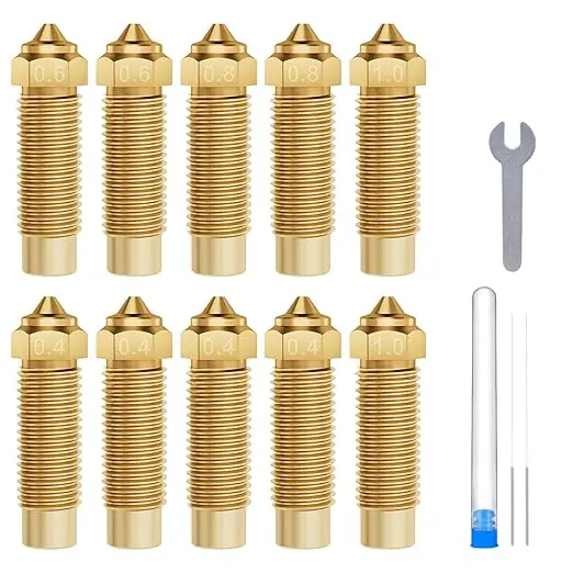 Elegoo Multi-Size Brass Nozzle Kit for Neptune 4 Plus/ 4 Max