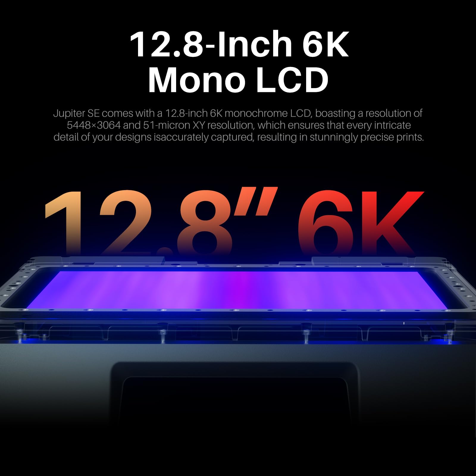 ELEGOO Wholesale Jupiter SE Resin 3D Printer 6K Mono Larger 6K LCD 3D Printer12.8" 6K Mono Larger Print