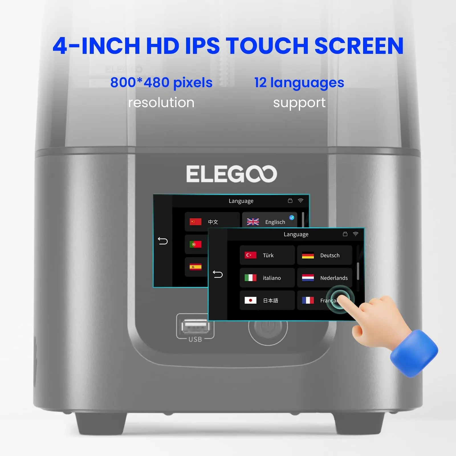 ELEGOO Mars 4 Ultra ,Wi-Fi Connectivity,MSLA 3D Printer, Desktop Resin 3D Printer with 7-Inch 9K Monochrome LCD,