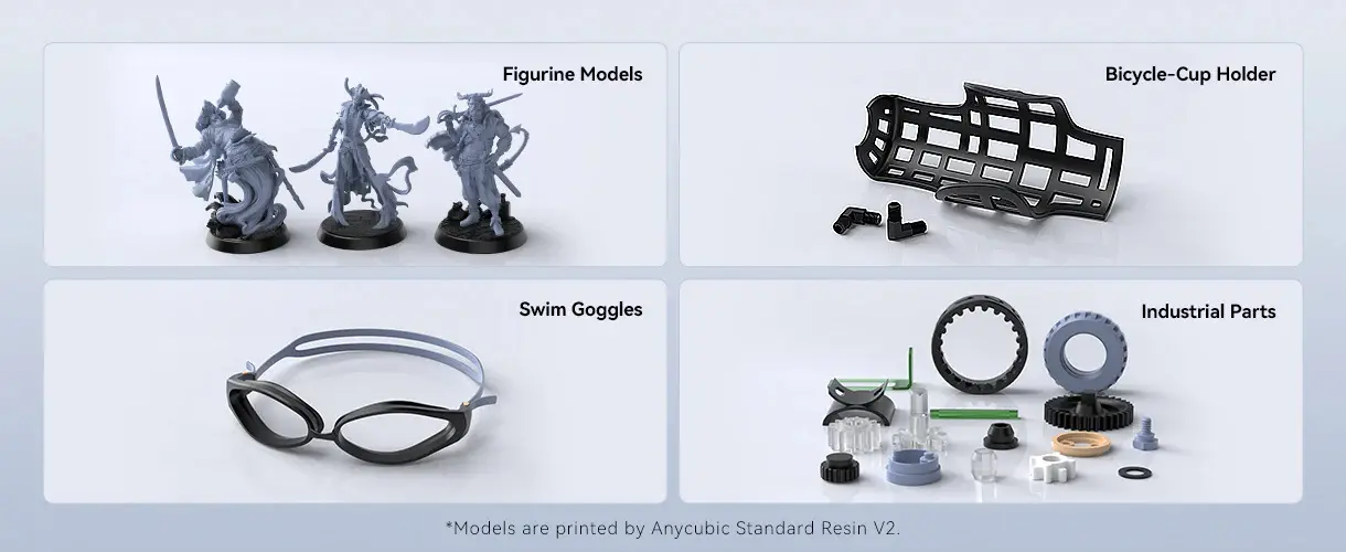 ANYCUBIC 3D Printer Resin, Upgraded 8K Standard Resin V2, High Precision 3D Printing Resin for All LCD Resin 3D Printers