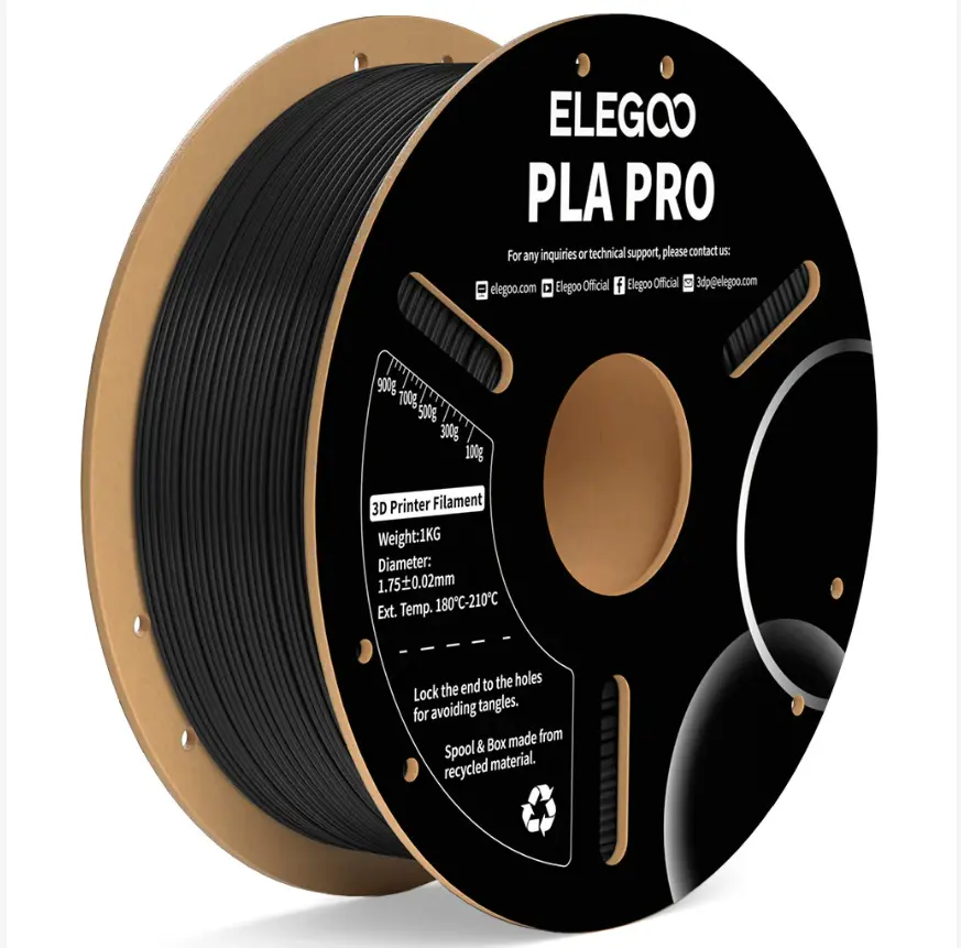 ELEGOO PLA PRO Filament 1.75mm Colored ,Improved Rigidity Easy to Print 3D Printer Filament Dimensional Accuracy