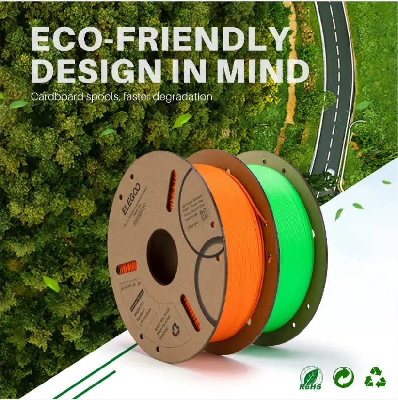 ELEGOO PLA Filament for Most FDM 3D Printers,Strong Layer Bonding ,Accurate & Consistent Dimension