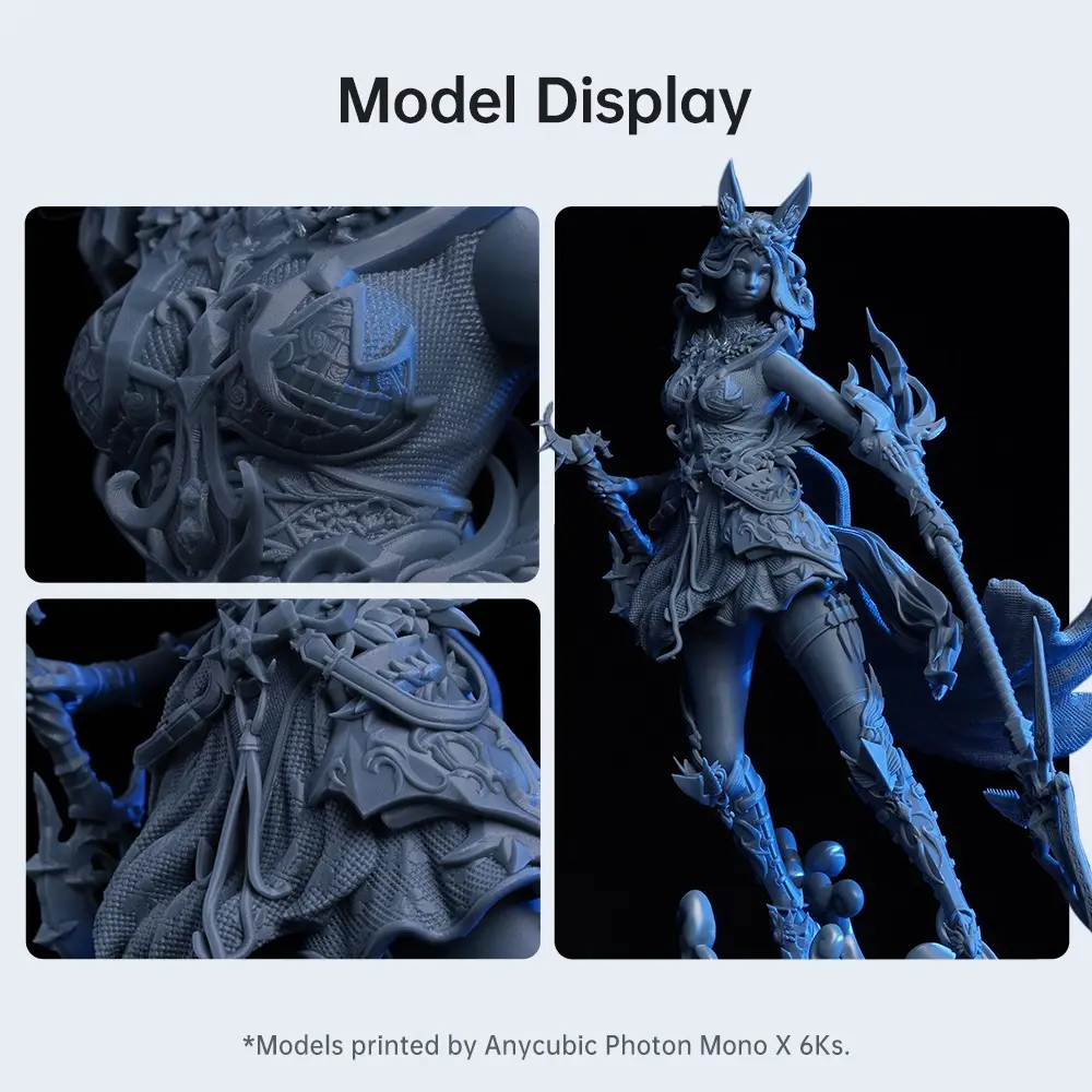 Anycubic Photon Mono X 6Ks with Dimension of 195.84x122.4x200mm 9.1 inch 6K Screen and High-resolution Experience