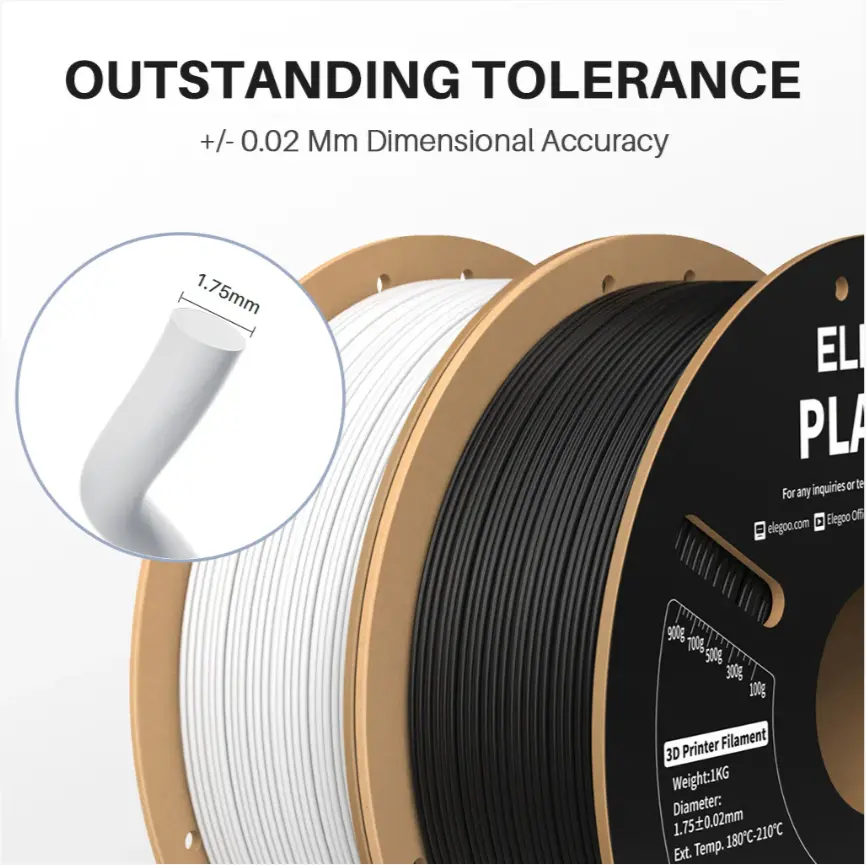 ELEGOO PLA PRO Filament 1.75mm Colored ,Improved Rigidity Easy to Print 3D Printer Filament Dimensional Accuracy