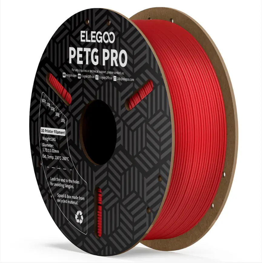 ELEGOO PETG PRO Filament 1.75mm Colored 1KG Tougher and Stronger  ,High Reliability ,Accurate & Consistent Dimension