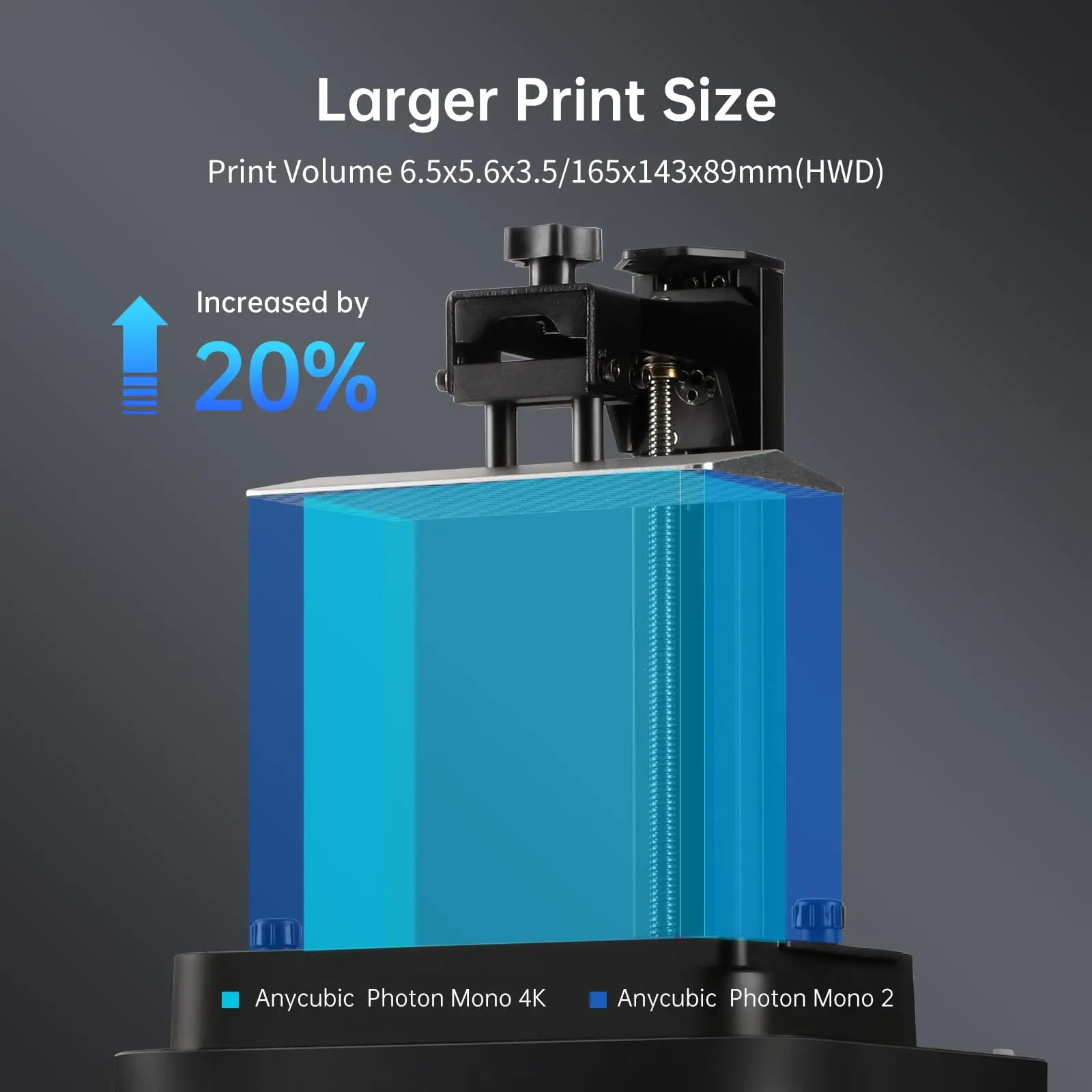 ANYCUBIC Photon Mono 2 4K Enlarge Print Volume 6.49'' x 5.62'' x 3.5''with 6.6'' 4K + LCD Monochrome Screen