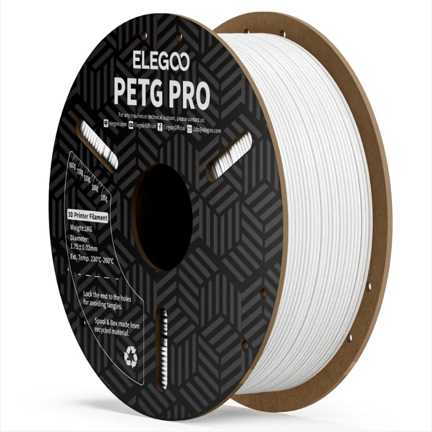 ELEGOO PETG PRO Filament 1.75mm Colored 1KG Tougher and Stronger  ,High Reliability ,Accurate & Consistent Dimension