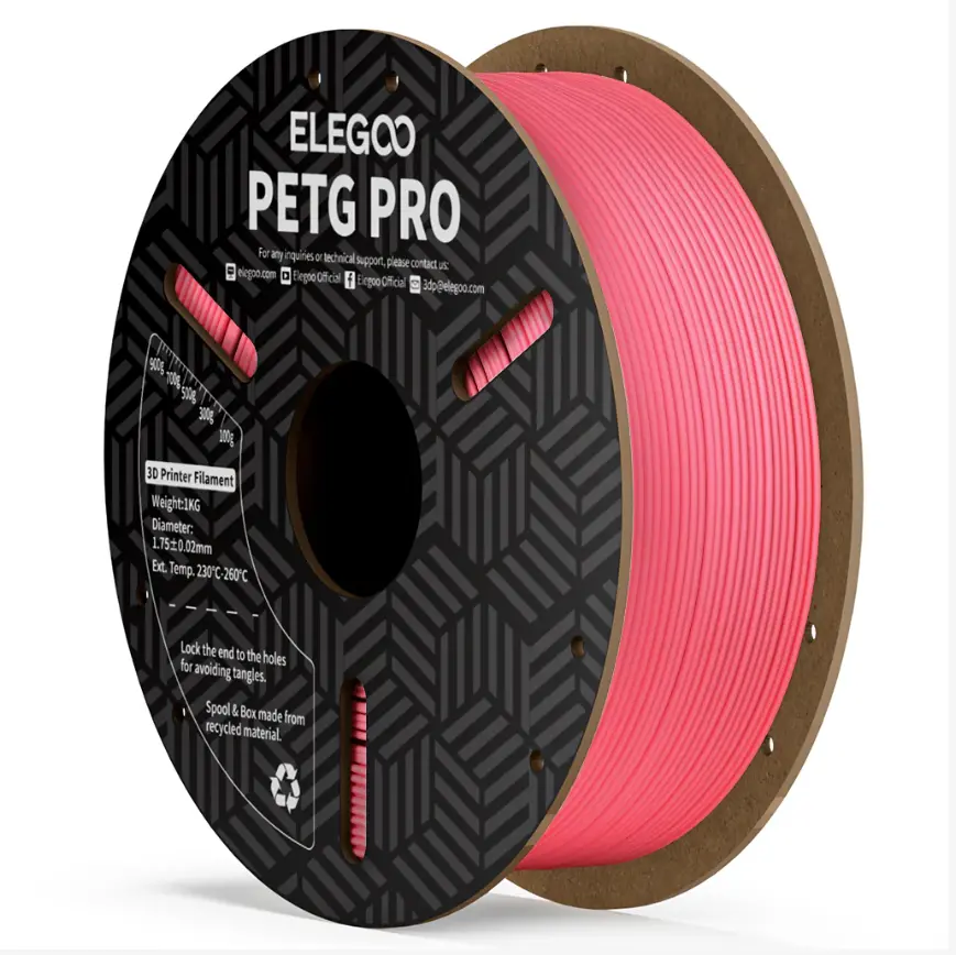ELEGOO PETG PRO Filament 1.75mm Colored 1KG Tougher and Stronger  ,High Reliability ,Accurate & Consistent Dimension