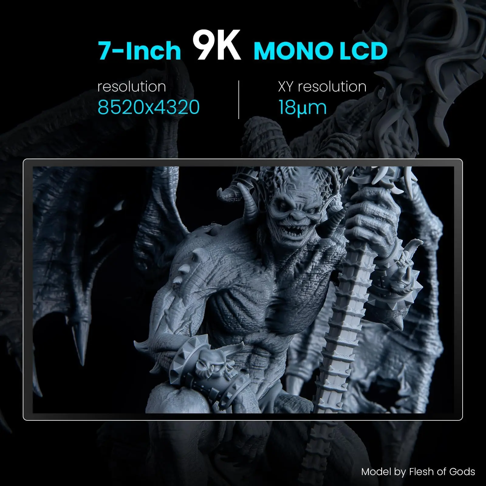 ELEGOO Mars 4  Desktop Resin 3D Printer with 7-Inch 9K Monochrome LCD,