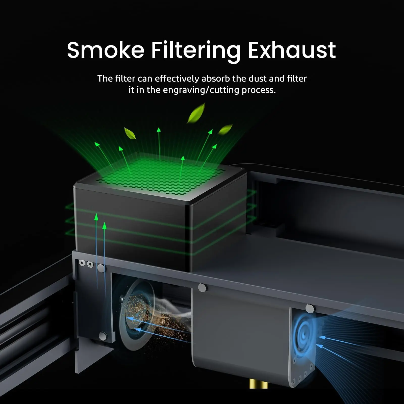 ELEGOO PHECDA 10W Laser Engraver and Cutter with Air Assist ,CNC Laser Engraving and Cutting Machine ,Large Engraving Area