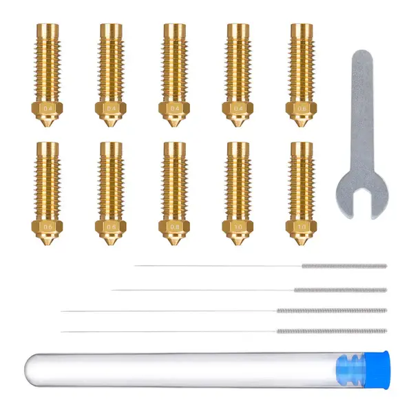 Elegoo Multi-Size Brass Nozzle Kit for Neptune ...