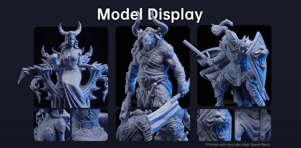 ANYCUBIC High Speed 3D Printer Resin, Apply for Large-Size 3D Printing Models,Low Viscosity and Stable