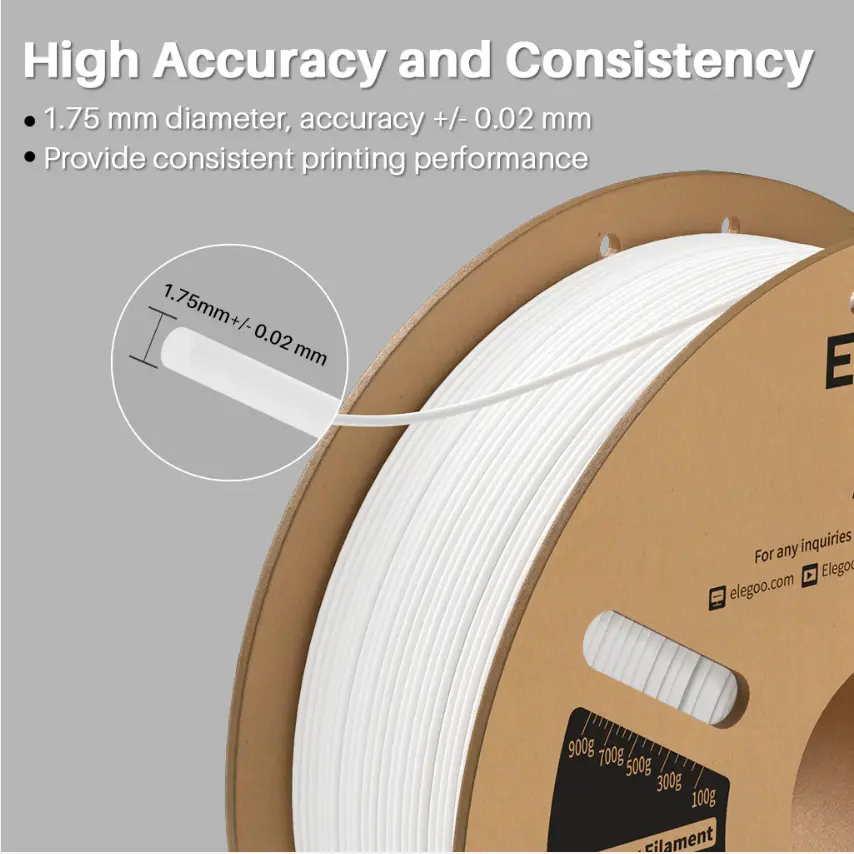 ELEGOO ASA Filament 1.75mm Colored 1KG Tougher and Stronger  ,High Reliability ,Accurate & Consistent Dimension