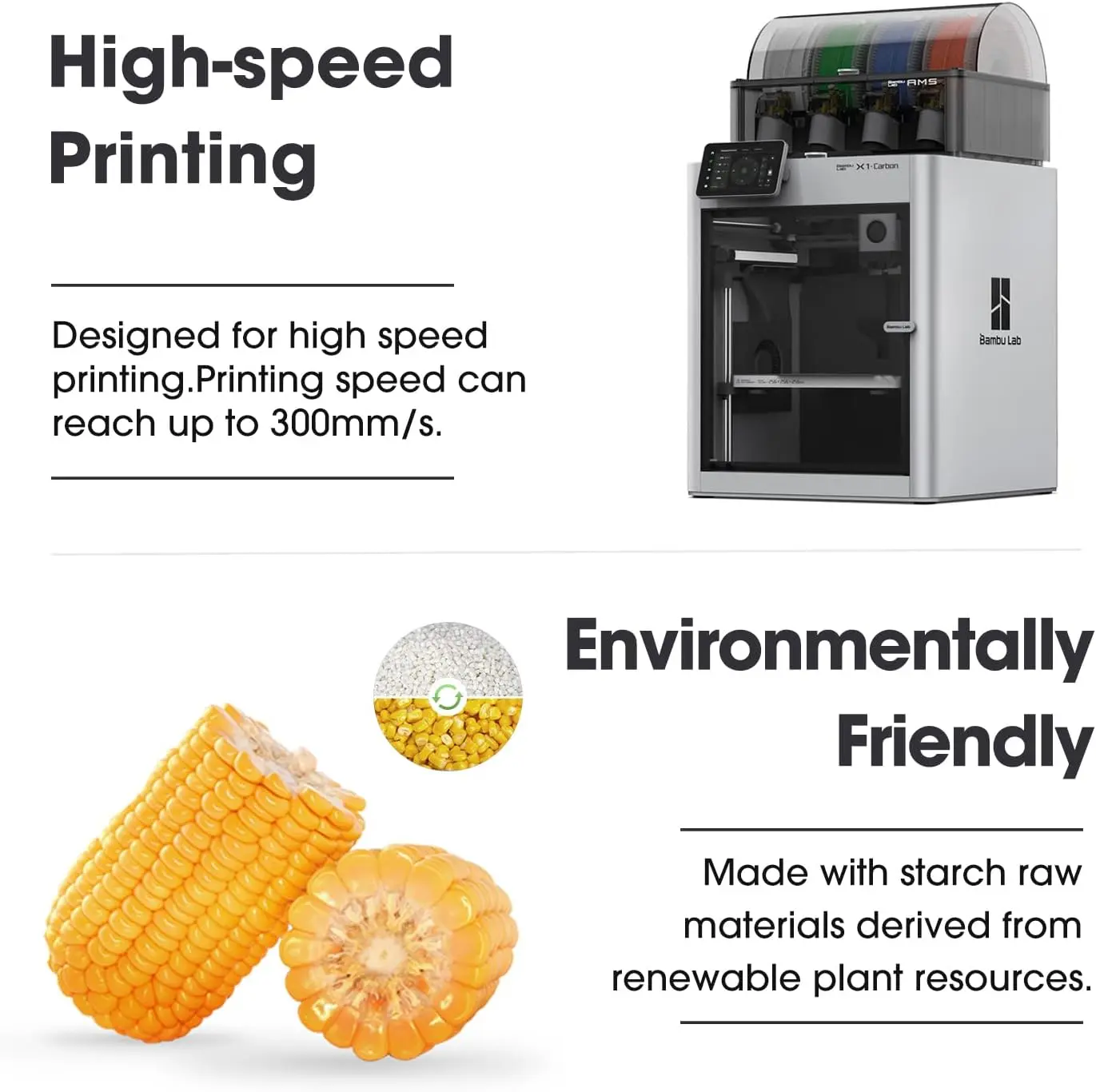 eSUN ePLA+HS High Speed 3D Printer Filament  PLA Plus Filament for High Speed Printers