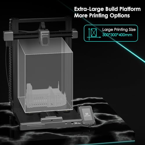 Artillery Sidewinder X4 Plus 3D Printer, Resonance Compensation,X Y-axis Linear Rail and Direct Extruder