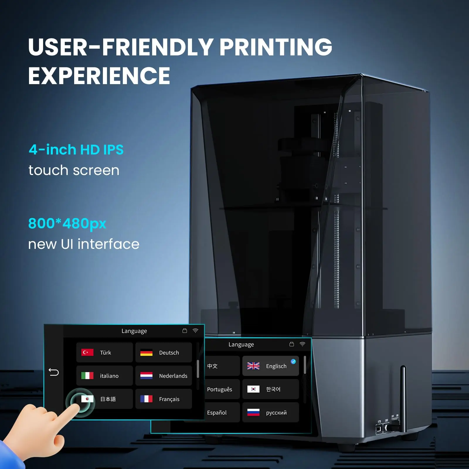 ELEGOO Saturn 3 MSLA 3D Printer, Desktop Resin 3D Printer with 10-Inch 12K Monochrome LCD, Voxeldance Tango Slicer, Large Printing Size of 218.88x122.88x250 mm³ / 8.62x4.84x9.84 Inch