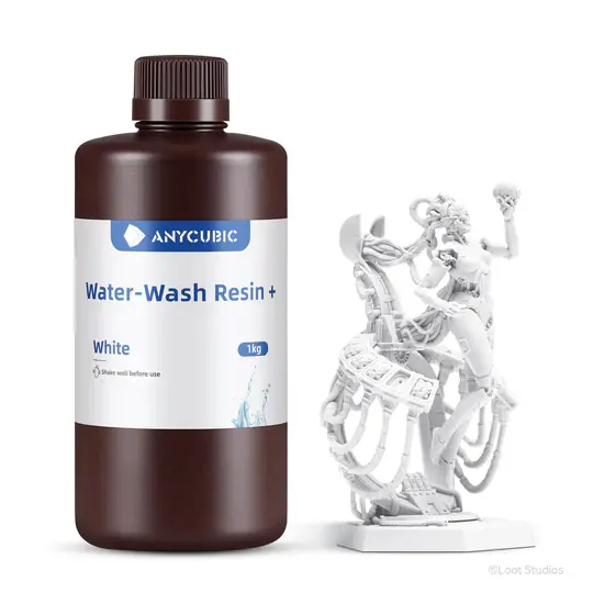 ANYCUBIC Water Washable Resin, Photopolymer Resin for 8K Capable LCD DLP 3D Printing, Low Viscosity and Fast Printing