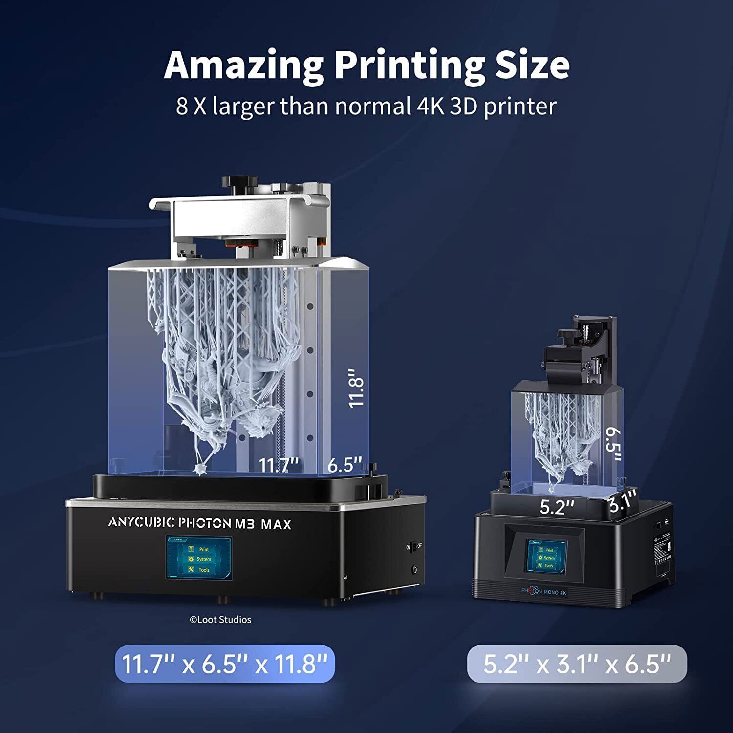 ANYCUBIC Photon M3 Max Resin 3D Printer with Printing Size 11.8'' x 11.7'' x 6.5'',Fast Printing and High Precision,