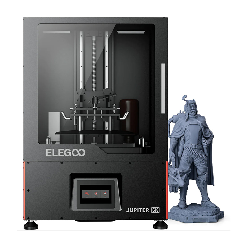 ELEGOO Jupiter 6K 2.8-inch  UV Photocuring  Monochrome LCD, 51-micron XY resolution  3D Printer with Build Massive 277.848 x 156.264 x 300 mm build volume