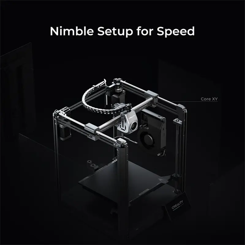 Official Creality K1 High-Speed 3D Printer with 600 mm/s Printing Spees and No Nozzle Clogs, 220*220*250mm Build Volume