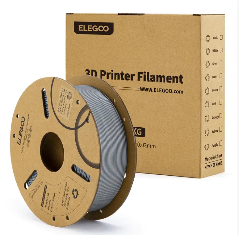 High precision Strong toughness Elegoo PLA Filament Bulk 3D Printer Filament1.75mm Colored 1KG