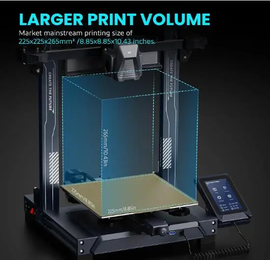 ELEGOO Neptune 4 3D Printer, 500mm/s High-Speed Fast FDM Printer with Klipper Firmware, Auto Leveling and Dual-Gear Direct Extruder, Easy Assembly for Beginners, 8.85x8.85x10.43 Inch Printing Size