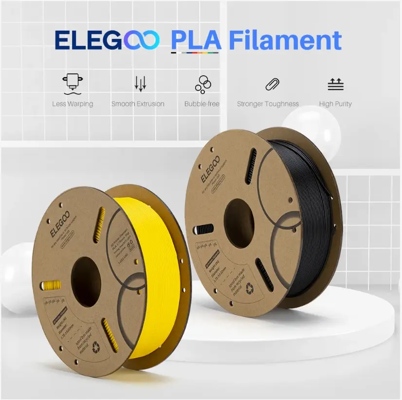 ELEGOO PLA Filament for Most FDM 3D Printers,Strong Layer Bonding ,Accurate & Consistent Dimension